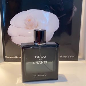 Empty bottle of Bleu de Chanel